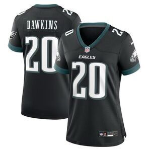 🏈Brian Dawkins Phila Eagles Nike Alternate Game Jersey in Black, Sz L🏈